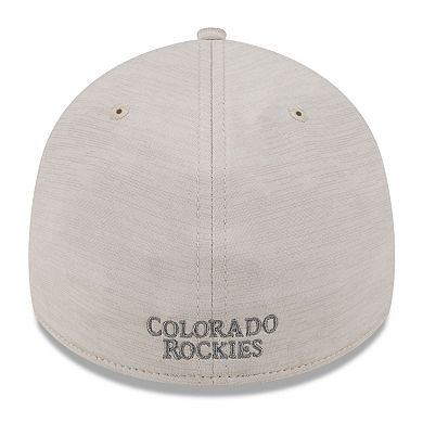 Men's New Era  Cream Colorado Rockies 2024 Clubhouse 39THIRTY Flex Fit Hat