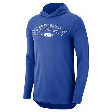 Men's Nike Royal Kentucky Wildcats Campus Performance Long Sleeve Hoodie T-Shirt