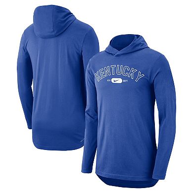 Men's Nike Royal Kentucky Wildcats Campus Performance Long Sleeve Hoodie T-Shirt