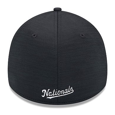 Men's New Era  Black Washington Nationals 2024 Clubhouse 39THIRTY Flex Fit Hat