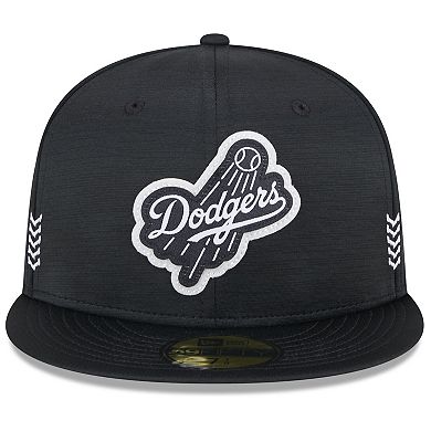 Men's New Era  Black Los Angeles Dodgers 2024 Clubhouse 59FIFTY Fitted Hat