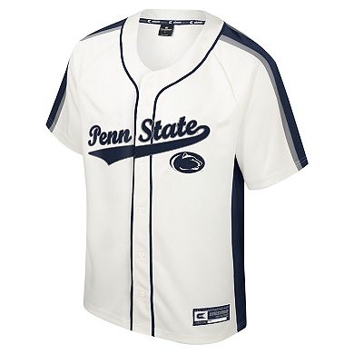 Men's Colosseum Cream Penn State Nittany Lions Ruth Button-Up Baseball Jersey