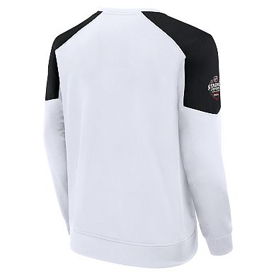 Men's Fanatics Branded White Philadelphia Flyers 2024 NHL Stadium Series Authentic Pro Fleece Logo Pullover Sweatshirt