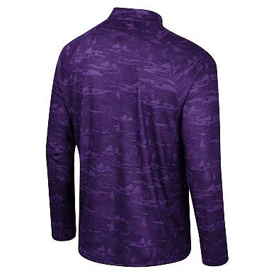 Men's Colosseum Purple LSU Tigers Carson Raglan Quarter-Zip Jacket