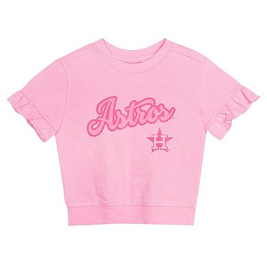 Girls Toddler Fanatics Branded Pink Houston Astros Dugout Cute T-Shirt & Shorts Set
