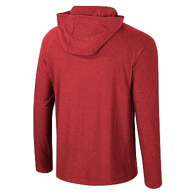 Men's Colosseum Crimson Alabama Crimson Tide Cloud Jersey Raglan Long Sleeve Hoodie T-Shirt
