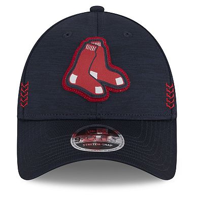 Men's New Era  Navy Boston Red Sox 2024 Clubhouse 9FORTY Adjustable Hat