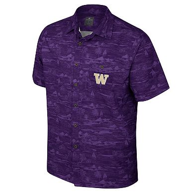 Men's Colosseum Purple Washington Huskies Ozark Button-Up Shirt