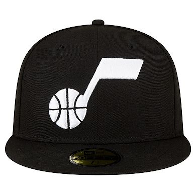 Men's New Era Black Utah Jazz 59FIFTY Fitted Hat