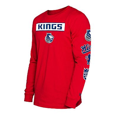 Men's New Era Red Sacramento Kings 2023/24 City Edition Long Sleeve T-Shirt