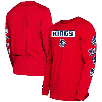 Men's New Era Red Sacramento Kings 2023/24 City Edition Long Sleeve T-Shirt