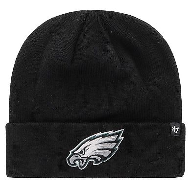 Men's '47 Black Philadelphia Eagles Primary Cuffed Knit Hat