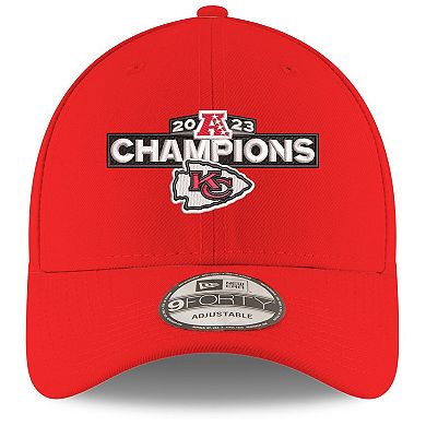 Men's New Era  Red Kansas City Chiefs 2023 AFC Champions 9FORTY Adjustable Hat
