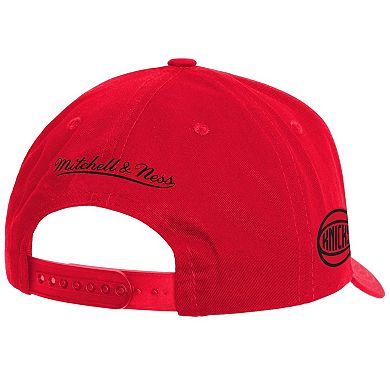 Men's Mitchell & Ness Red New York Knicks Fire Red Pro Crown Snapback Hat