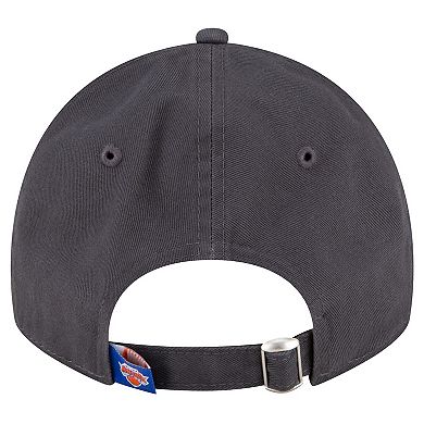 Men's New Era Charcoal New York Knicks Team 2.0 9TWENTY Adjustable Hat