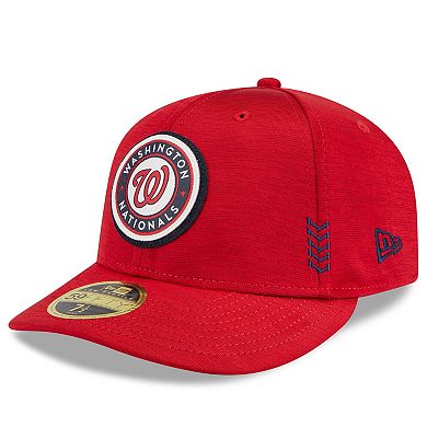 Men's New Era  Red Washington Nationals 2024 Clubhouse Low Profile 59FIFTY Fitted Hat