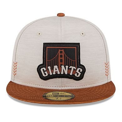 Men's New Era Stone/Brown San Francisco Giants 2024 Clubhouse 59FIFTY Fitted Hat