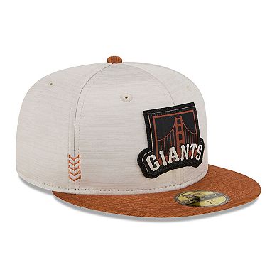 Men's New Era Stone/Brown San Francisco Giants 2024 Clubhouse 59FIFTY Fitted Hat