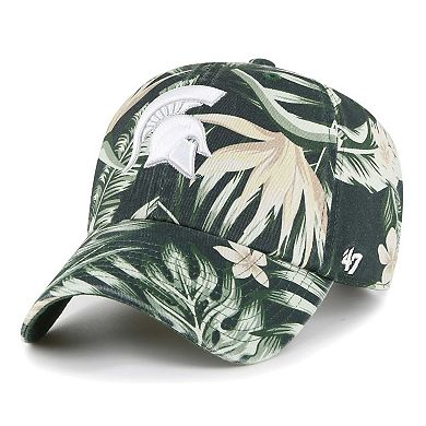 Men's '47 Green Michigan State Spartans Tropicalia Clean Up Adjustable Hat