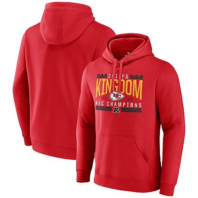 Men's Fanatics Branded  Red Kansas City Chiefs 2023 AFC Champions Hometown Pullover Hoodie