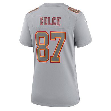 Women's Nike Travis Kelce Gray Kansas City Chiefs Super Bowl LVIII Atmosphere Fashion Game Jersey