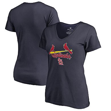 Women's Fanatics Branded Navy St. Louis Cardinals Team Lockup T-Shirt