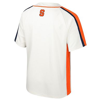 Men's Colosseum Cream Syracuse Orange Ruth Button-Up Baseball Jersey