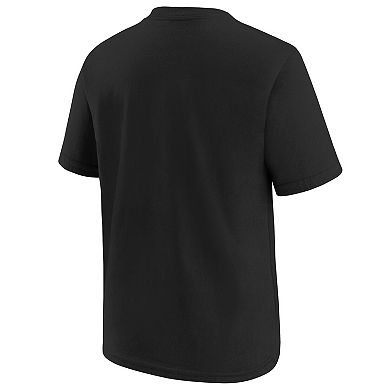 Youth Nike  Black Kansas City Chiefs Super Bowl LVIII Team Logo Lockup T-Shirt