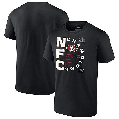 Men's Fanatics Branded Black San Francisco 49ers 2023 NFC Champions Right Side Draw T-Shirt
