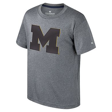 Youth Colosseum Heather Charcoal Michigan Wolverines Very Metal T-Shirt