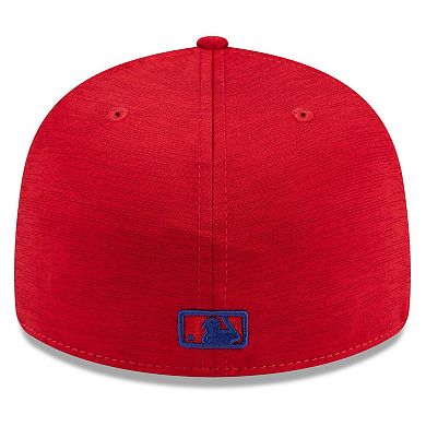 Men's New Era  Red Philadelphia Phillies 2024 Clubhouse Low Profile 59FIFTY Fitted Hat