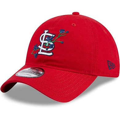 Women's New Era Red St. Louis Cardinals Game Day Bloom Branch 9TWENTY Adjustable Hat