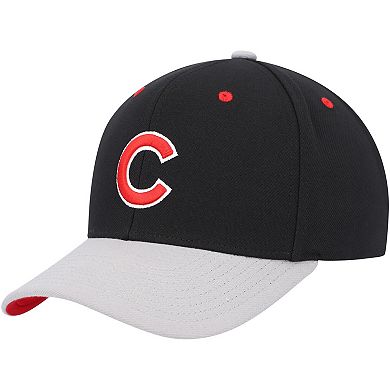 Men's Mitchell & Ness Black Chicago Cubs Bred Pro Adjustable Hat