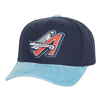 Men's Mitchell & Ness Navy California Angels Corduroy Pro Snapback Hat