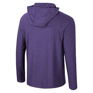 Men's Colosseum Purple Clemson Tigers Cloud Jersey Raglan Long Sleeve Hoodie T-Shirt