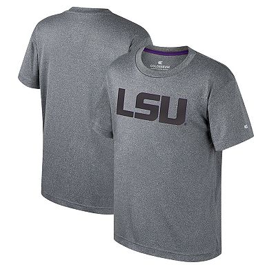 Youth Colosseum Heather Charcoal LSU Tigers Very Metal T-Shirt