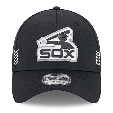 Men's New Era  Black Chicago White Sox 2024 Clubhouse 39THIRTY Flex Fit Hat