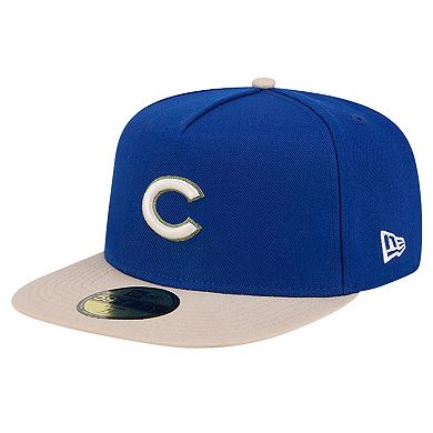 Men's New Era Royal Chicago Cubs Canvas A-Frame 59FIFTY Fitted Hat