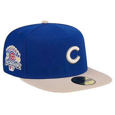 Men's New Era Royal Chicago Cubs Canvas A-Frame 59FIFTY Fitted Hat
