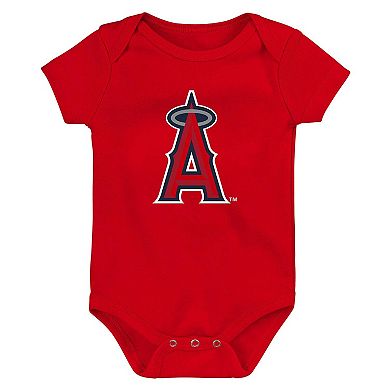 Infant Fanatics Branded Los Angeles Angels Fan Pennant 3-Pack Bodysuit Set