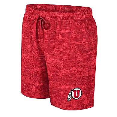 Men's Colosseum Red Utah Utes Ozark Swim Shorts