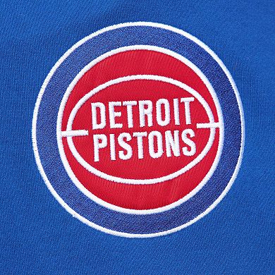 Men's Mitchell & Ness Blue Detroit Pistons  Team OG 2.0 Vintage Logo Fleece Pullover Hoodie