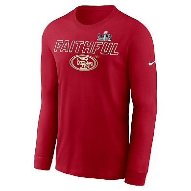Men's Nike Scarlet San Francisco 49ers Super Bowl LVIII Local Long Sleeve T-Shirt
