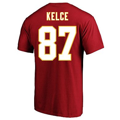 Men's Fanatics Branded Travis Kelce Red Kansas City Chiefs Super Bowl LVIII Big & Tall Player Name & Number T-Shirt