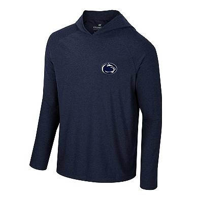 Men's Colosseum Navy Penn State Nittany Lions Cloud Jersey Raglan Long Sleeve Hoodie T-Shirt