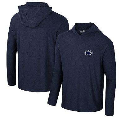 Men's Colosseum Navy Penn State Nittany Lions Cloud Jersey Raglan Long Sleeve Hoodie T-Shirt