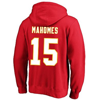 Men's Fanatics Branded Patrick Mahomes Red Kansas City Chiefs Super Bowl LVIII Big & Tall Player Name & Number Fleece Pullover Hoodie