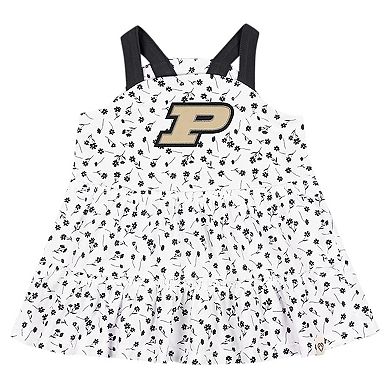 Girls Infant Colosseum White Purdue Boilermakers Robin Floral Dress