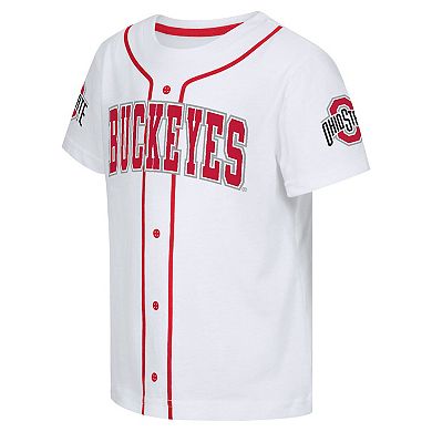 Toddler Colosseum White Ohio State Buckeyes Buddy Baseball T-Shirt