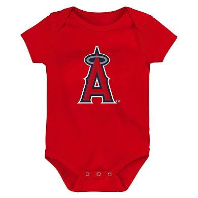 Newborn & Infant Fanatics Branded Los Angeles Angels Fan Pennant 3-Pack Bodysuit Set